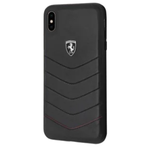Etui Ferrari Heritage Quilted na iPhone Xs Max - czarne