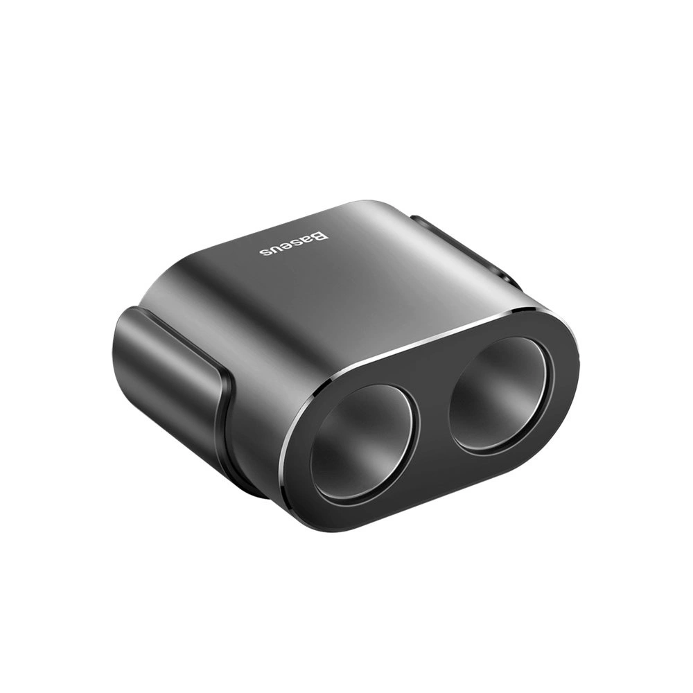 Baseus rozdzielacz rozgałęźnik ładowarki samochodowej 2x USB 3.1A 17W + 2x gniazdo zapalniczki 80W czarny (CRDYQ-01) - Image 4