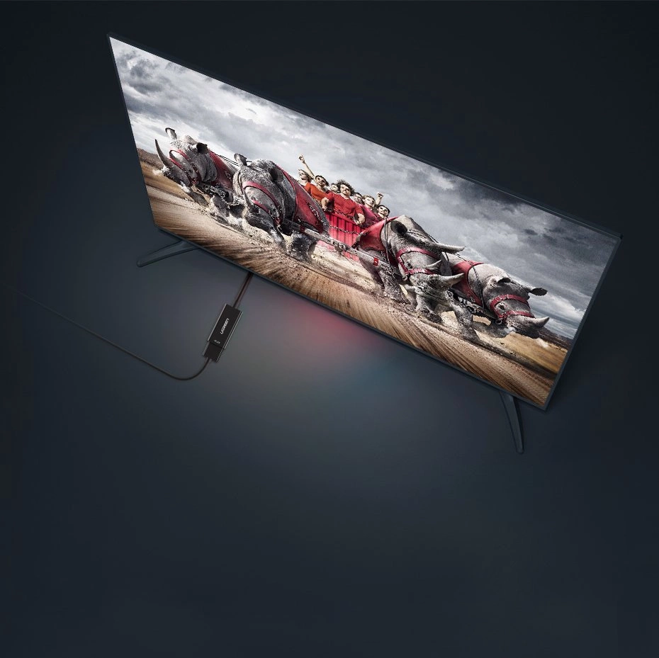 Ugreen przejściówka kabel przewód z DisplayPort (męski) na HDMI (żeński) (jednokierunkowy) 1080P 60Hz 12bit czarny (40362) - obrazek 2