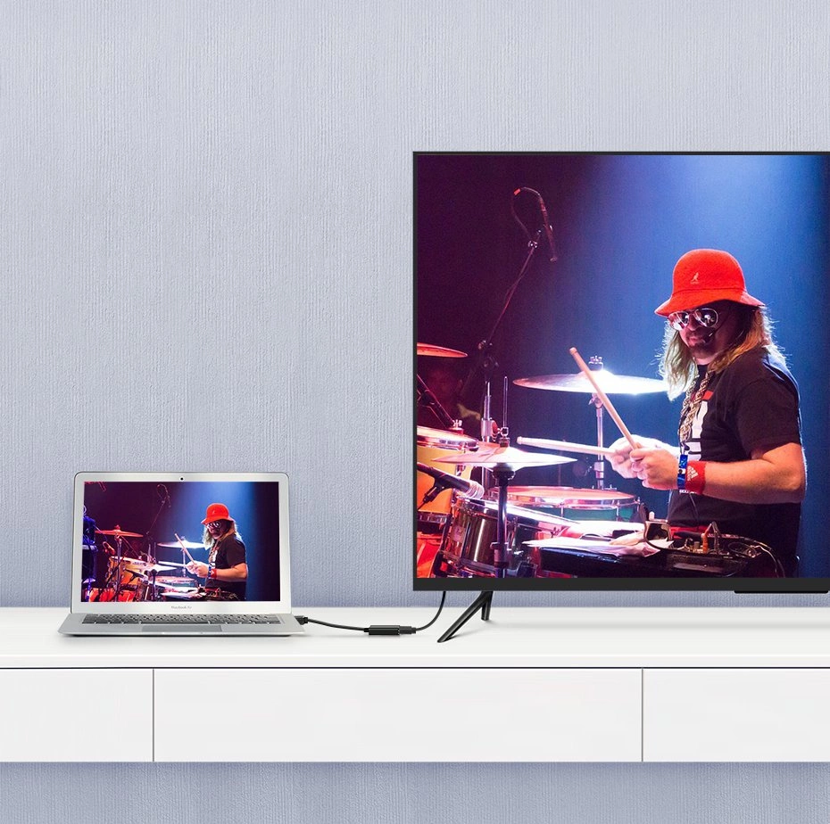 Ugreen przejściówka kabel przewód z DisplayPort (męski) na HDMI (żeński) (jednokierunkowy) 1080P 60Hz 12bit czarny (40362) - obrazek 4