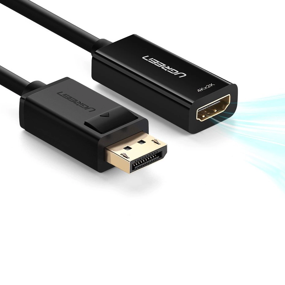 Ugreen przejściówka kabel przewód z DisplayPort (męski) na HDMI (żeński) (jednokierunkowy) 1080P 60Hz 12bit czarny (40362) - obrazek 7