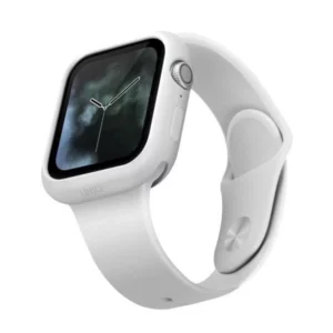 Etui Uniq Lino na Apple Watch 4 / 5 / 6 / SE 44mm - białe
