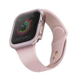 Etui UNIQ Valencia na Apple Watch 4 / 5 / 6 / SE 44mm - różowo-złote