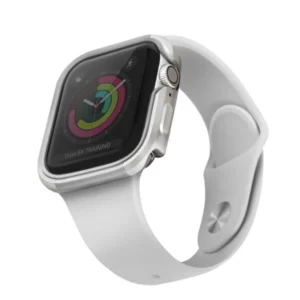 Etui UNIQ Valencia na Apple Watch 4 / 5 / 6 / SE 44mm - srebrne