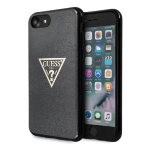 Etui Guess Glitter Triangle na iPhone 7 / 8 / SE 2020 / SE 2022 - czarne