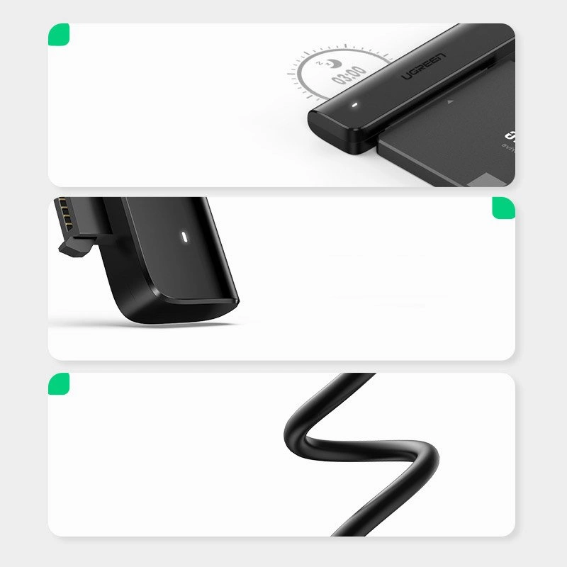 Ugreen adapter przejściówka dysku HDD SSD 2,5'' SATA III 3.0 - USB Typ C 3.2 Gen 1 (SuperSpeed USB 5 Gbps) czarny (70610 CM321) - obrazek 5