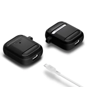 Etui Spigen Rugged Armor na Apple AirPods - czarny mat