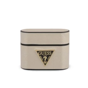 Etui Guess Saffiano na AirPods Pro - beżowe