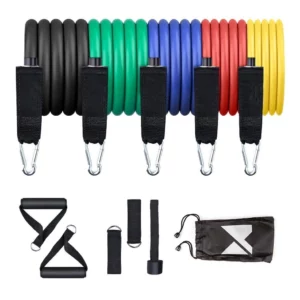 Wozinsky zestaw 5 x ekspander do ćwiczeń gumy do fitness + akcesoria (WRTS5-01)