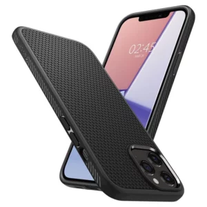 Etui Spigen Liquid Air na iPhone 12 / iPhone 12 Pro - czarny mat