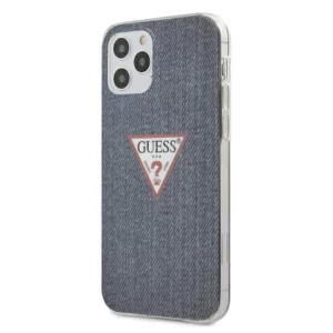 Etui Guess Jeans Collection na iPhone 12 / iPhone 12 Pro - granatowe