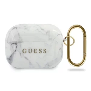 Etui Guess Marble Collection na AirPods Pro - białe