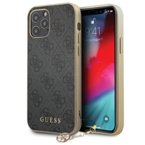 Etui Guess 4G Charms Collection na iPhone 12 / iPhone 12 Pro - szare