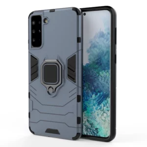 Ring Armor pancerne hybrydowe etui pokrowiec + magnetyczny uchwyt Samsung Galaxy S21+ 5G (S21 Plus 5G) niebieski