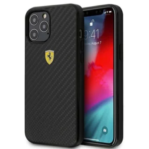Etui Ferrari On Track Real Carbon na iPhone 12 Pro Max - czarne