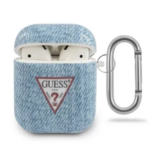 Etui Guess Jeans Collection na AirPods 1/2 - niebieskie
