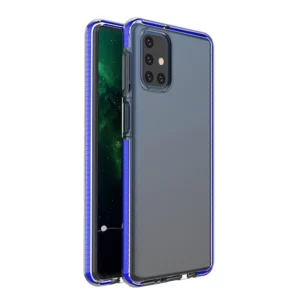 Spring Case pokrowiec żelowe etui z kolorową ramką do Samsung Galaxy M51 niebieski