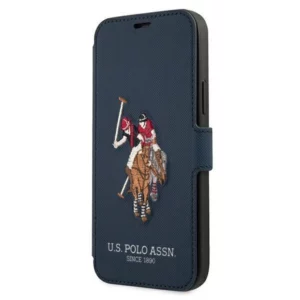 Etui U.S. Polo Assn. Embroidery Collection na iPhone 12 Pro Max - granatowe