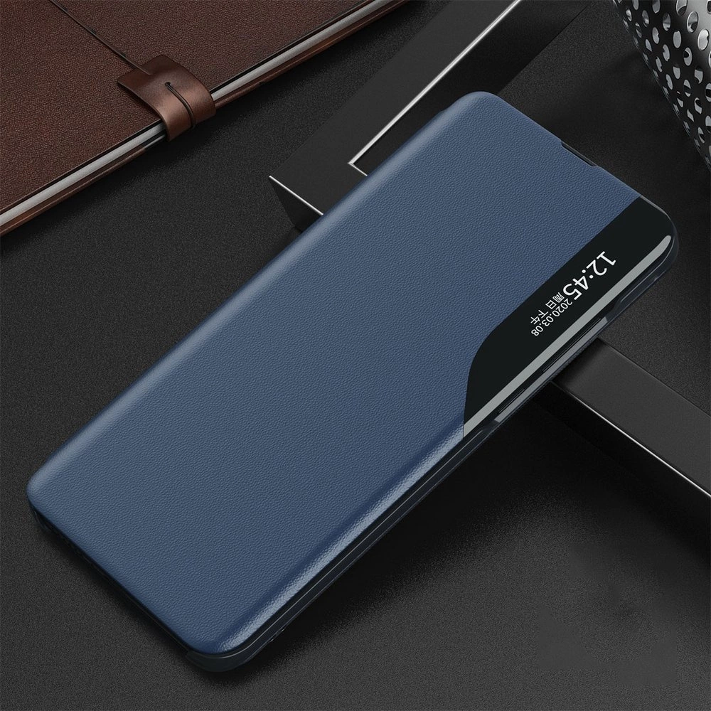 Eco Leather View Case elegancki futerał etui z klapką i funkcją podstawki Samsung Galaxy A52s 5G / A52 5G / A52 4G niebieski - obrazek 2