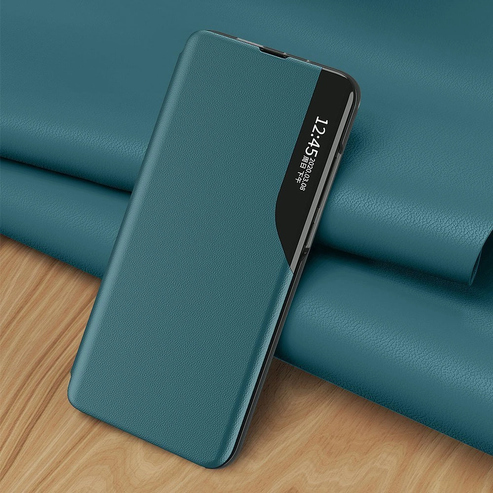 Eco Leather View Case elegancki futerał etui z klapką i funkcją podstawki Samsung Galaxy A52s 5G / A52 5G / A52 4G niebieski - obrazek 7