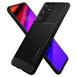 Etui Spigen Rugged Armor na Samsung Galaxy S21 Ultra - czarny mat