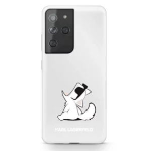 Etui Karl Lagerfeld Choupette Fun na Samsung Galaxy S21 Ultra - przezroczyste