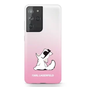 Etui Karl Lagerfeld Choupette Fun na Samsung Galaxy S21 Ultra - różowe